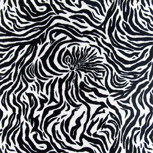 15JJ-7232 : Printed Crepe Georgette, 44" (New Tiger, Black / White) 15JJ-7232 : Printed Crepe Georgette, 44" (New Tiger, Black / White)