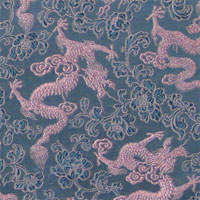 Brocade, 29" - (258) Dragons - Steel Blue/ Pink Brocade, 29" - (258) Dragons - Steel Blue/ Pink