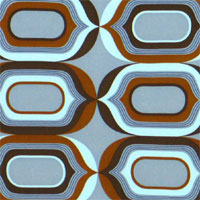 Printed Charmeuse, 45" - Tracks, Blues/Brown 011B - 6070 Printed Charmeuse, 45" - Tracks, Blues/Brown 011B - 6070