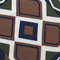 Printed Charmeuse, 45" - Mod Figures, Green / Beige / Blue 011B - 8021-3 Printed Charmeuse, 45" - Mod Figures, Green / Beige / Blue 011B - 8021-3