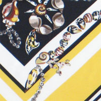 Printed Chiffon, 6mm, 45" - Sea Beads, Gold / Black 24MP - 9203-1 Printed Chiffon, 6mm, 45" - Sea Beads, Gold / Black 24MP - 9203-1