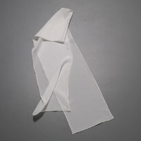 Crepe Scarf, 14 X 72, 14mm, White 460