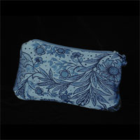Brocade Small Cosmetic Bag, 5x8" - Niagra Blue 834 - 001 Brocade Small Cosmetic Bag, 5x8" - Niagra Blue 834 - 001